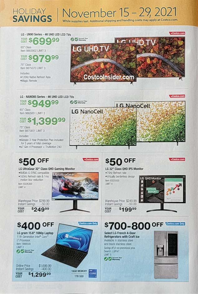 Costco Black Friday 2021 Ad Page 19