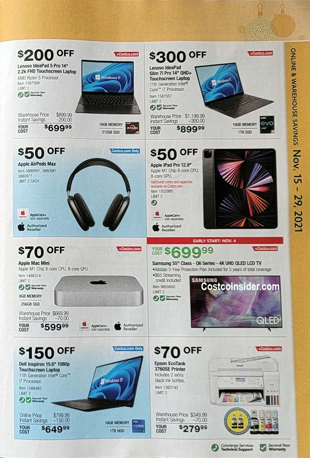 Costco Black Friday 2021 Ad Page 20