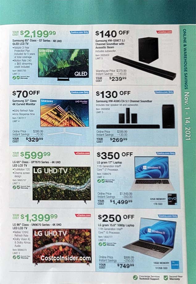 Costco Black Friday 2021 Ad Page 8