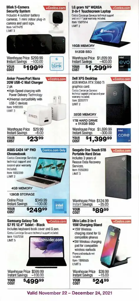 Costco December 2021 Coupon Book Page 2