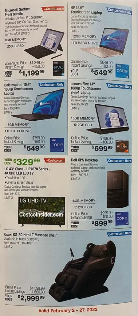 Costco February 2022 Coupon Book Page 8