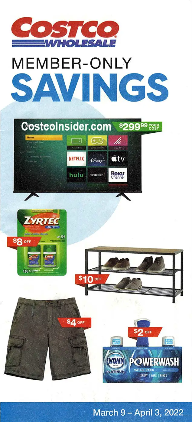 Costco March 2022 Coupon Book Cover