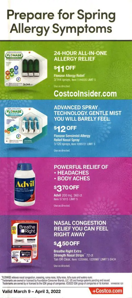 Costco March 2022 Coupon Book Page 2