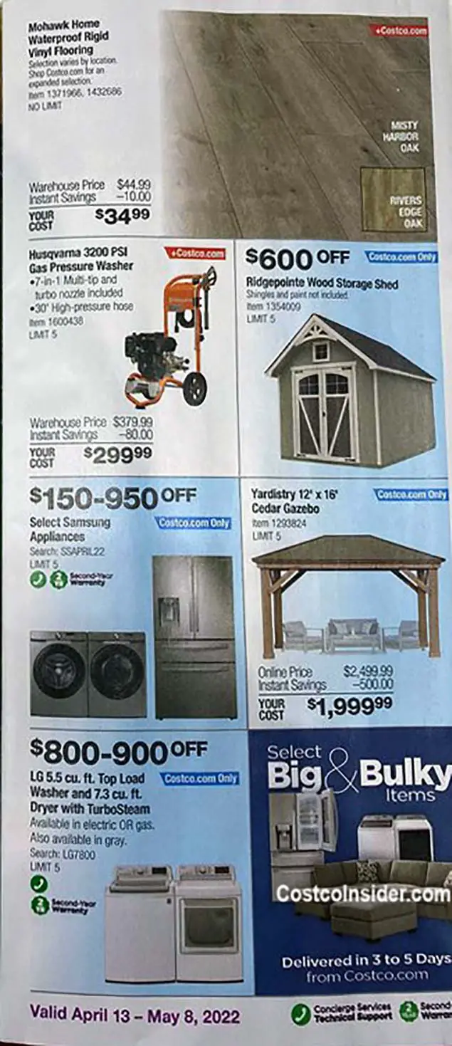 Costco April 2022 Coupon Book Page 2
