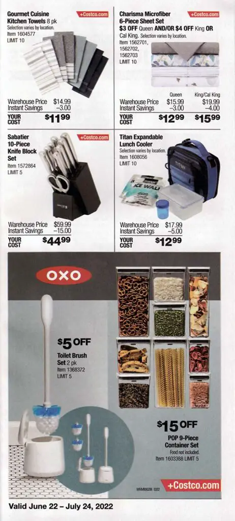 Costco July 2022 Coupon Book Page 10