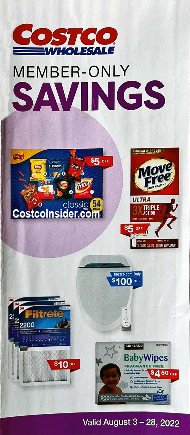 Costco August 2022 Coupon Book Cover