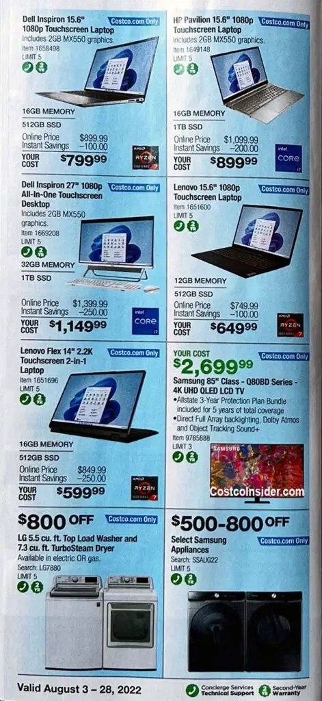 Costco August 2022 Coupon Book Page 13