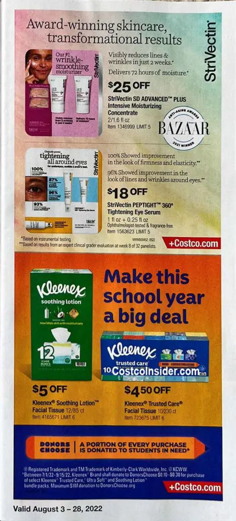 Costco August 2022 Coupon Book Page 2
