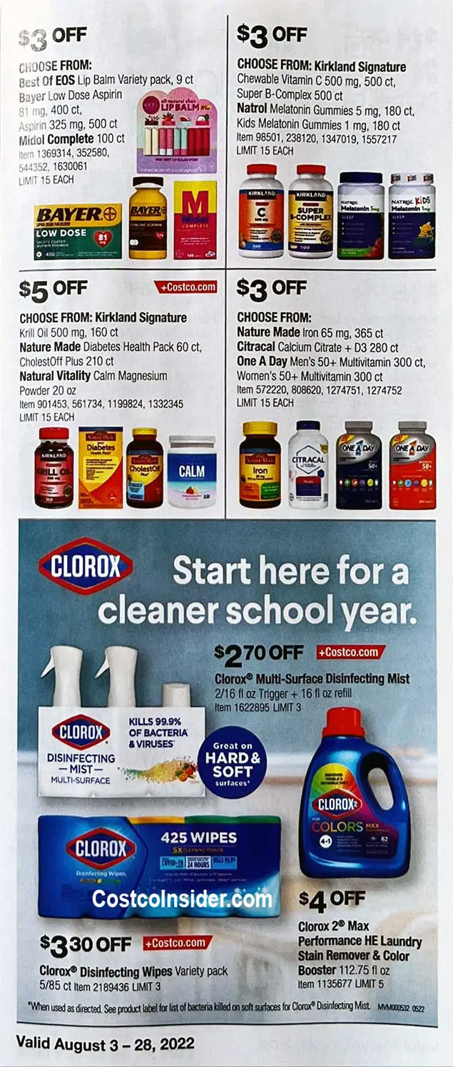Costco August 2022 Coupon Book Page 20