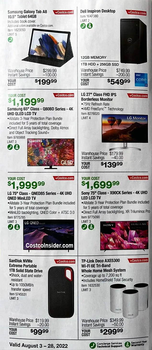 Costco August 2022 Coupon Book Page 7