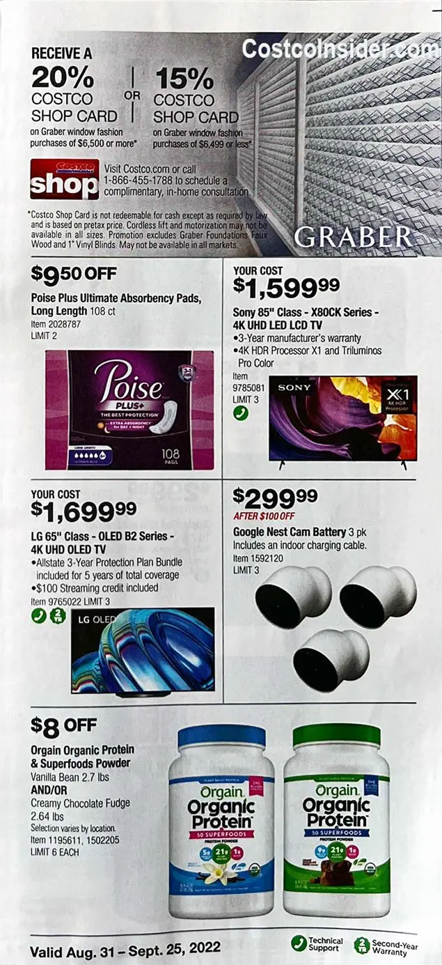 Costco September 2022 Coupon Book Page 8
