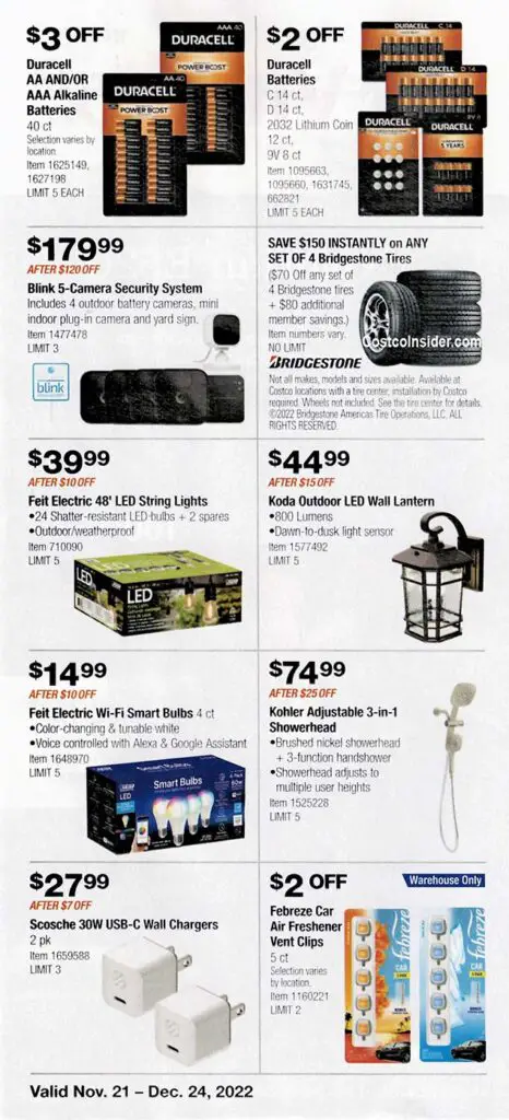 Costco December 2022 Coupon Book Page 8