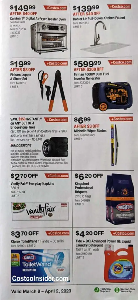 Costco March 2023 Coupon Book Page 8
