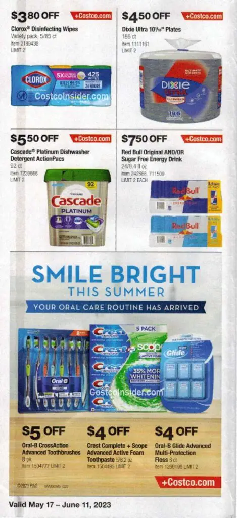 Costco May and June 2023 Coupon Book Page 1