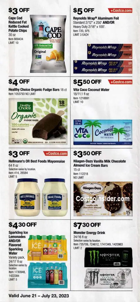 Costco July 2023 Coupon Book Page 1