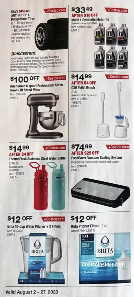 Costco August 2023 Coupon Book Page 9