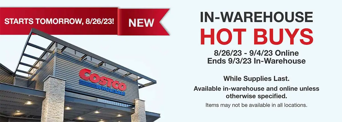 Costco August 2023 Hot Buys Coupons Cover