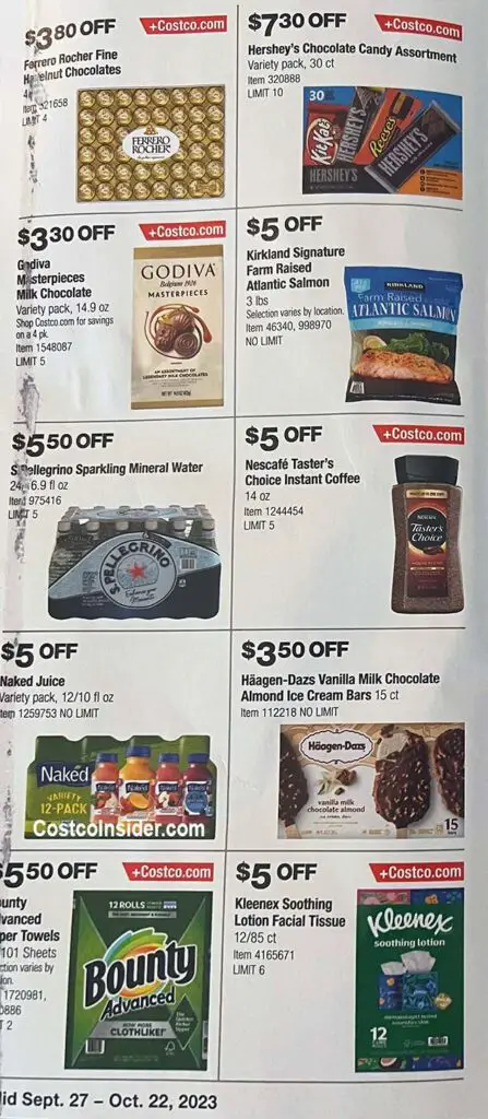 Costco October 2023 Coupon Book Page 1