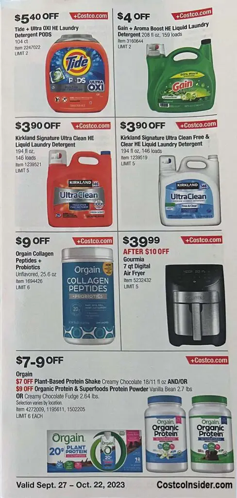 Costco October 2023 Coupon Book Page 2