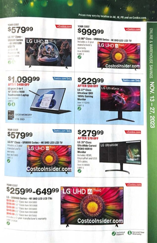 Costco Black Friday 2023 Ad Page 12