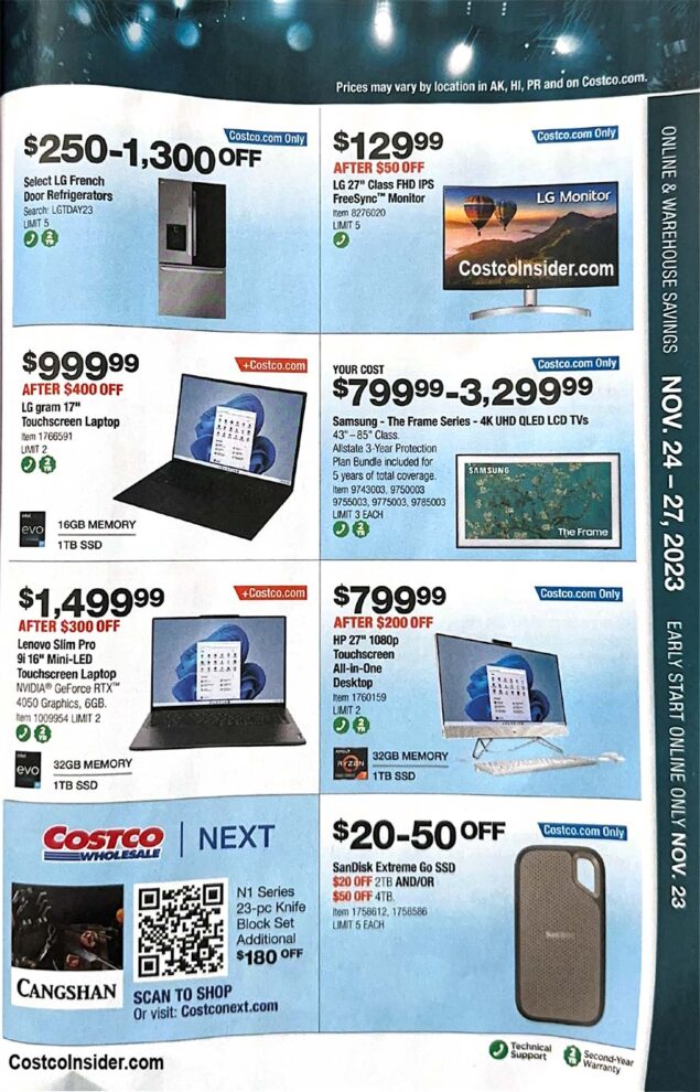 Costco Black Friday 2023 Ad Page 26