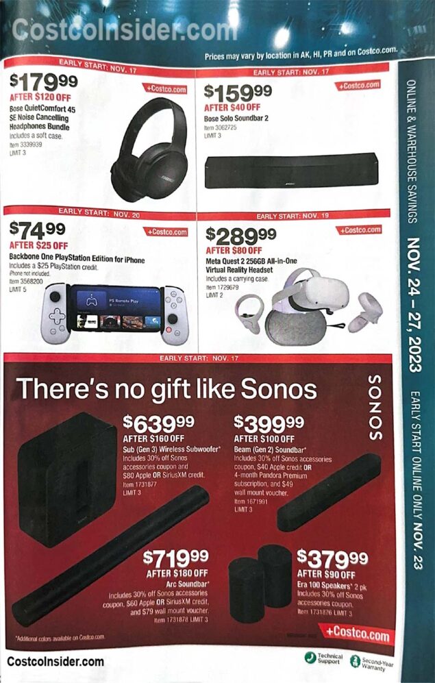 Costco Black Friday 2023 Ad Page 28