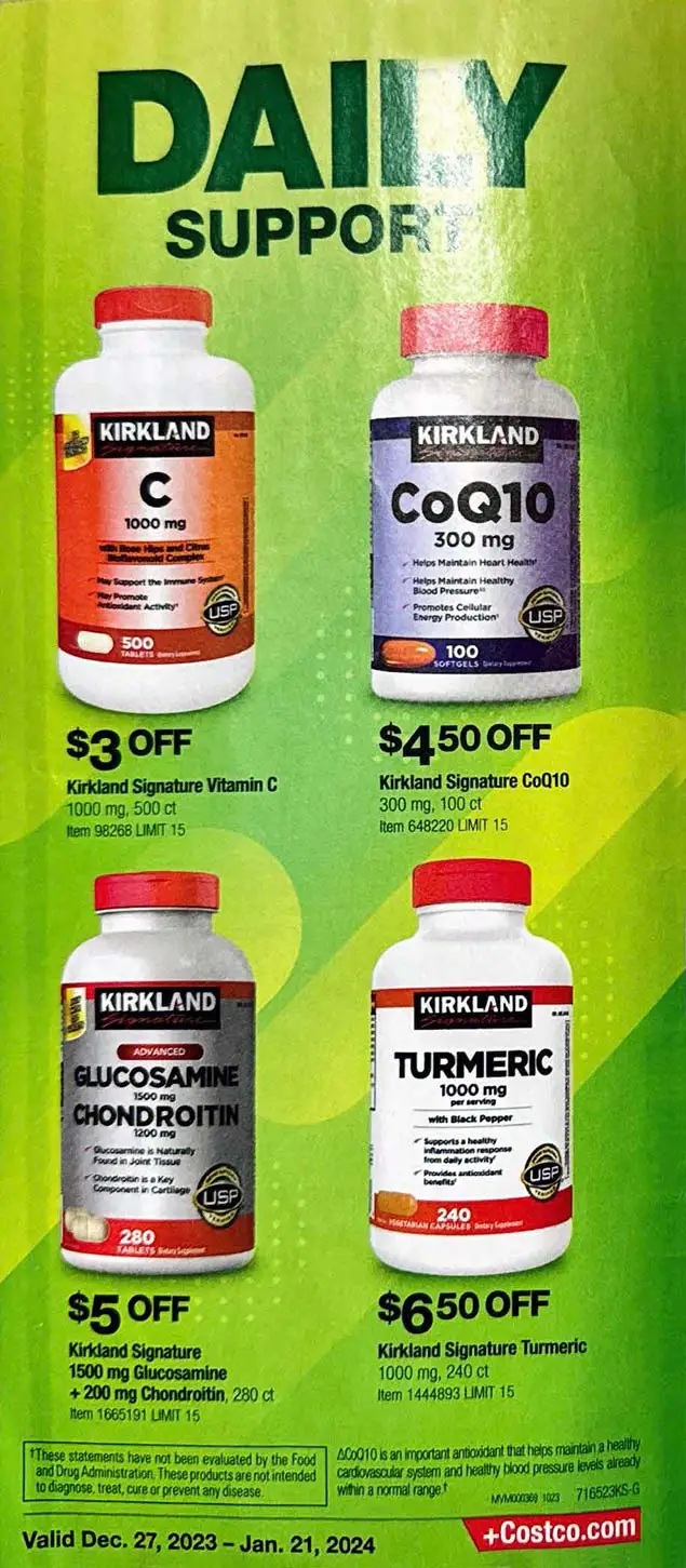 Costco January 2024 Coupon Book Page 1