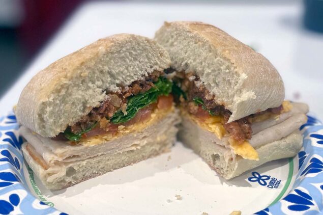 Chicken & Bacon Sandwich Cut