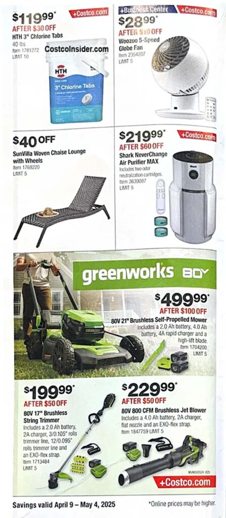 Costco April 2025 Coupon Book Page 1