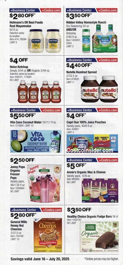 Costco July 2025 Coupon Book Page 17
