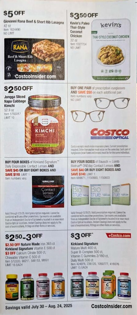 Costco August 2025 Coupon Book Page 20