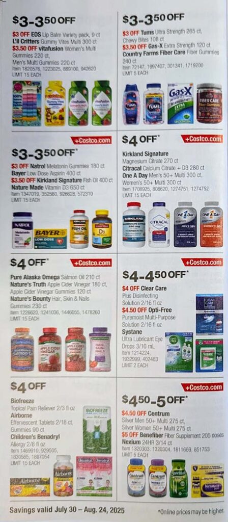 Costco August 2025 Coupon Book Page 21
