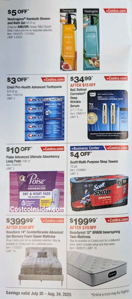 Costco August 2025 Coupon Book Page 7