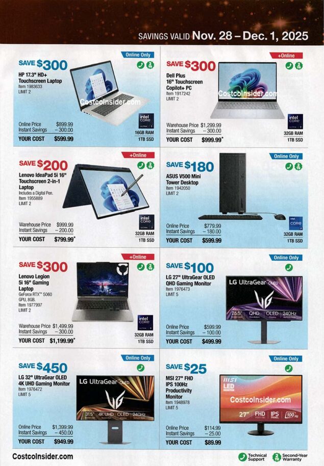 Costco Black Friday 2025 Ad Page 28