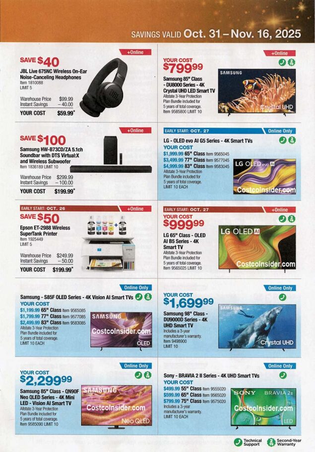 Costco Black Friday 2025 Ad Page 8