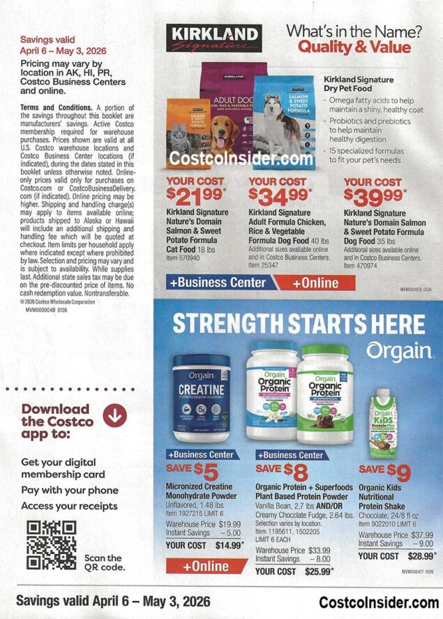 Costco April 2026 Coupon Book Page 1