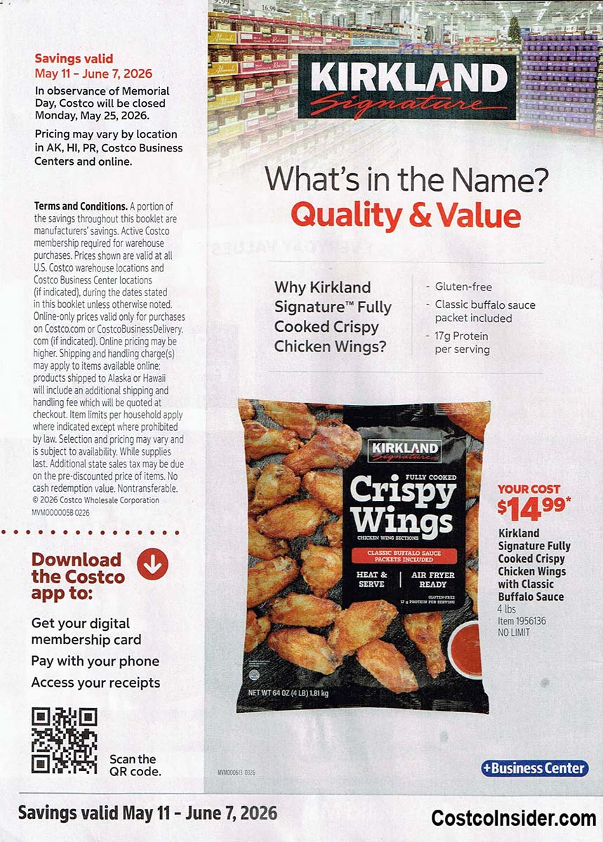 Costco May 2026 Coupon Book Page 1