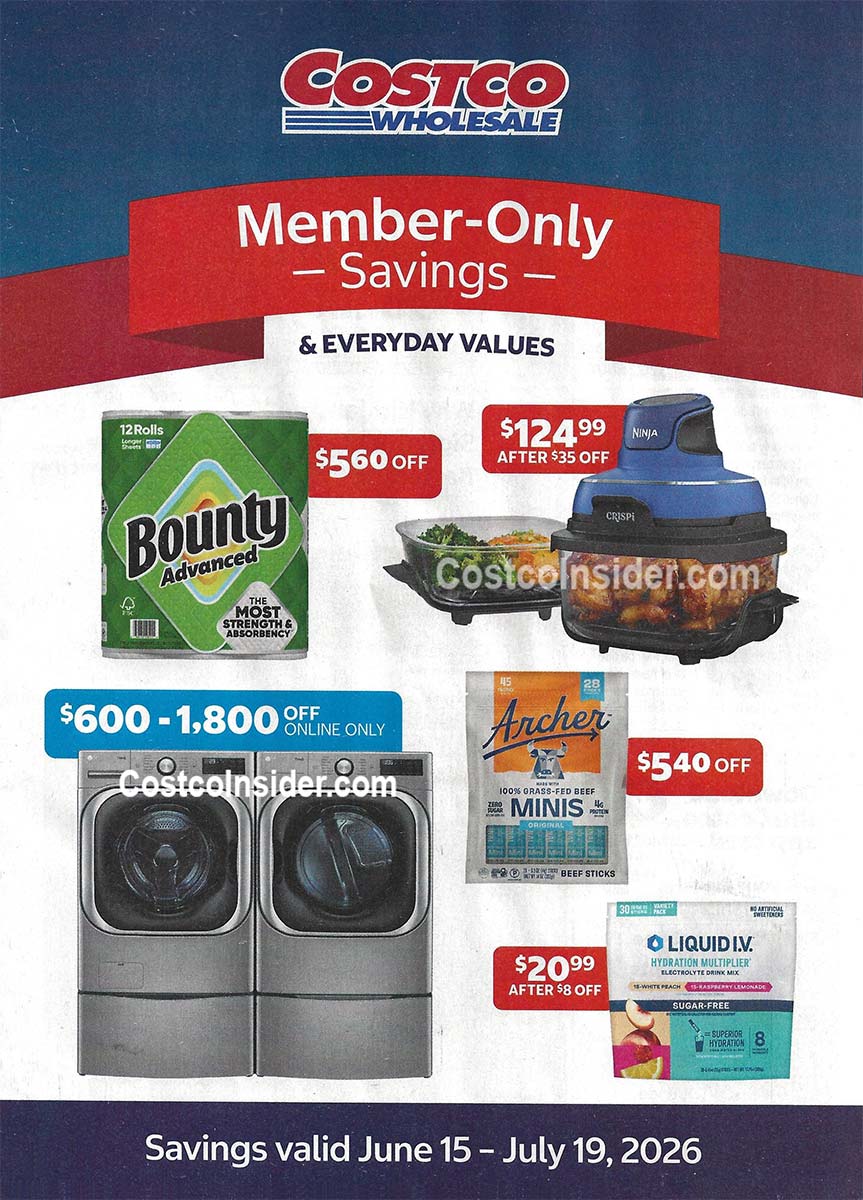 Costco June and July 2026 Coupon Book Cover