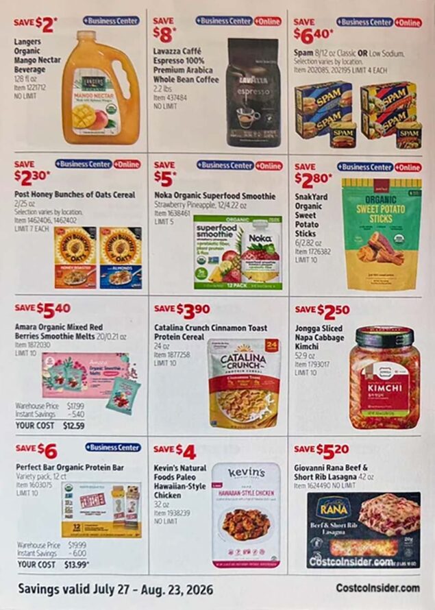 Costco August 2026 Coupon Book Page 17