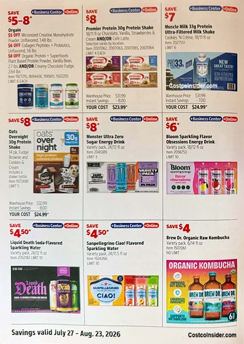 Costco August 2026 Coupon Book Page 9