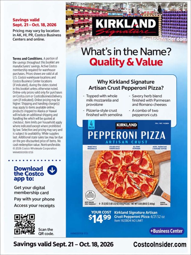 Costco October 2026 Coupon Book Page 1
